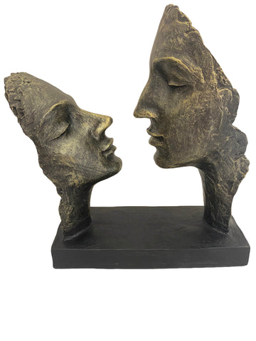 Arcok bronz bevonatú szobor