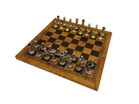 Italfama olasz sakk fém bábukkal