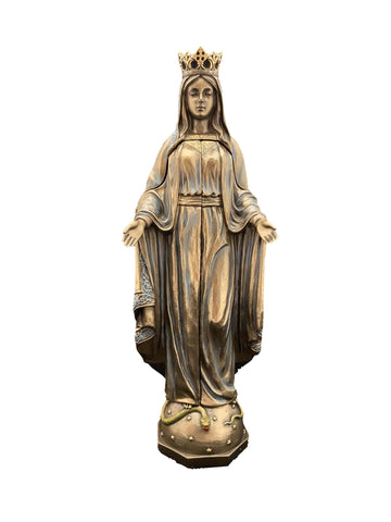 Szűz Mária bronz bevonatú kinyitható szobor