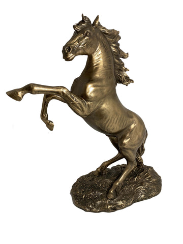 nagy ágaskodó ló bronz bevonatú szobor