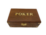 Poker kártya szett fa dobozban